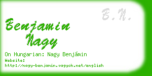 benjamin nagy business card